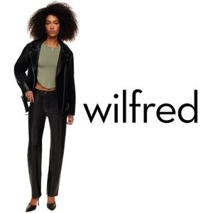 WILFRED The Melina™ Pant High-Waisted Vegan Leather Pants BLACK